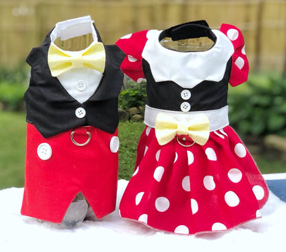 Magical Mouse Dress with Matching Bow for Pet Costume