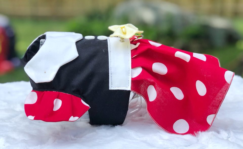 Magical Mouse Dress with Matching Bow for Pet Costume