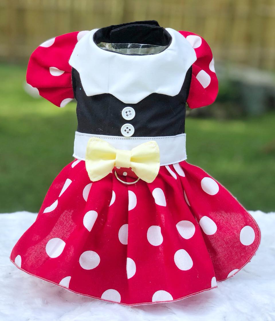 Teacup clothing, dog dress, puppy dress, teacup outfit, teacup harness, tiny dog clothes, cat clothing, cat dress, Guinea pig clothing, Puppy harness, Dog harness, Minnie mouse dog dress