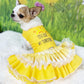 Dog Cat Pet Dress Harness "You are my Sunshine"  Dress with Crinoline