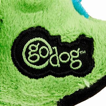 GoDog Just for Me Chew Guard T-Rex Squeaky Plush Dog Toy, Lime
