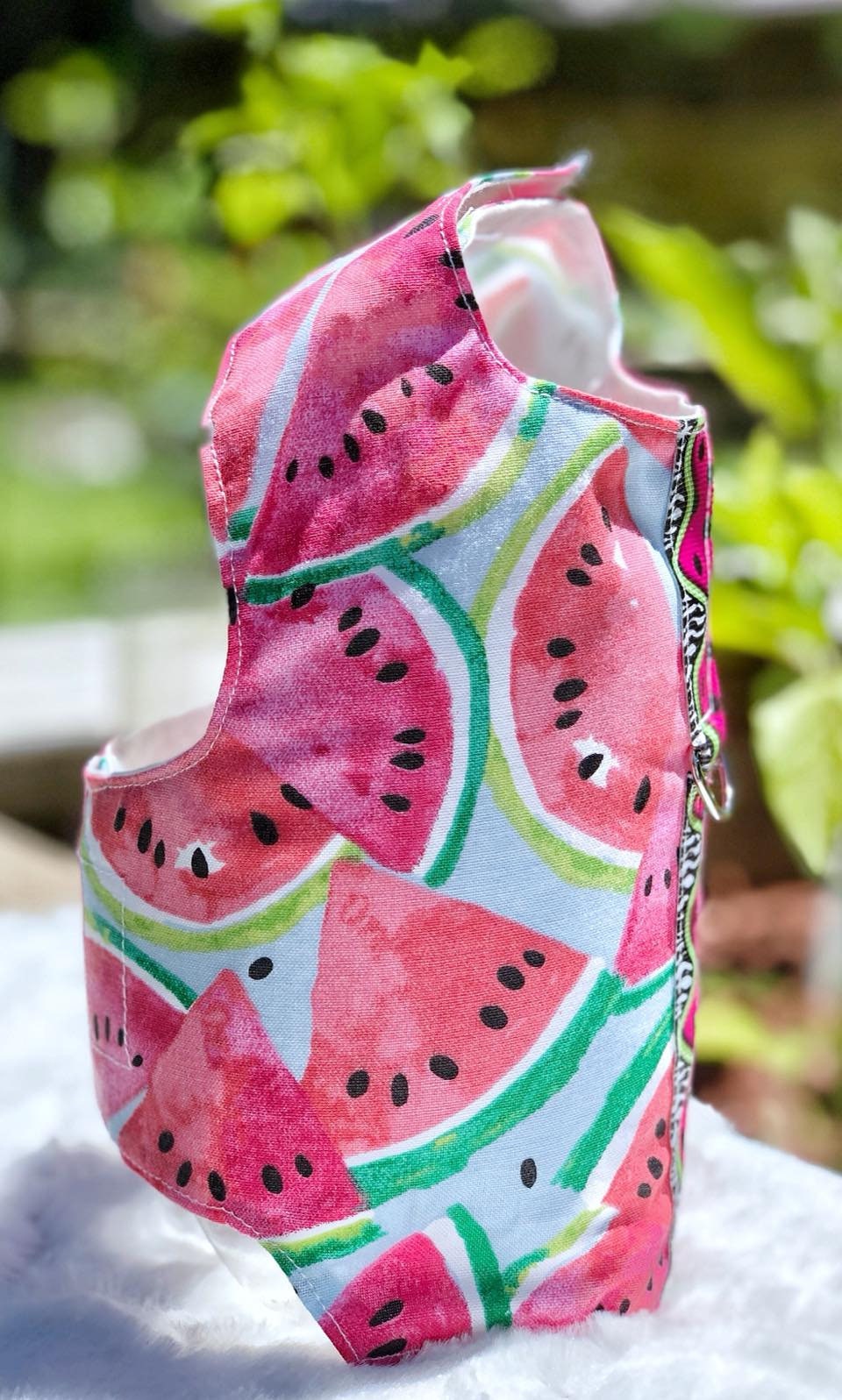 Dog Pet Cat Harness  Watermelon Summer Fancy Pet Clothing  and Leash ring 4-6lbs PRE MADE ships fast