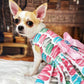 Dog Harness Dress Flannel  French Macaroons Cotton Lined Machine washable  Next Day Shipping