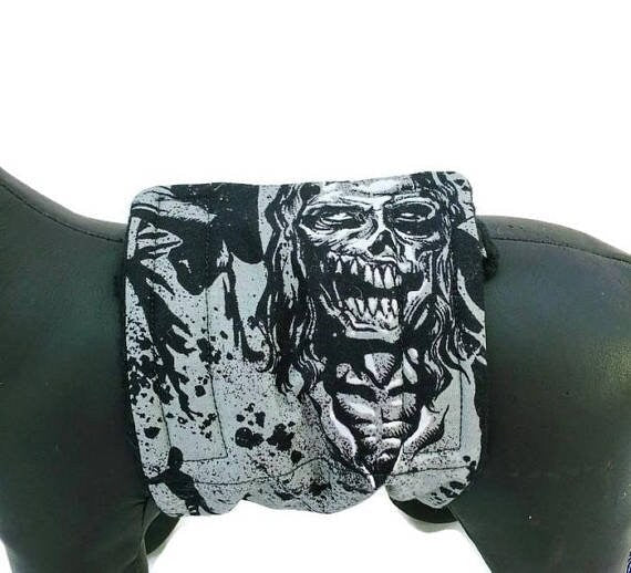 Dog Belly Band Diaper Zombies Marking Incontinence  Washable Reusable Waterproof Wrap Extra wide