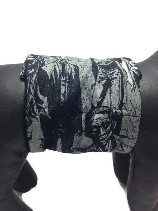 Dog Belly Band Diaper Zombies Marking Incontinence  Washable Reusable Waterproof Wrap Extra wide
