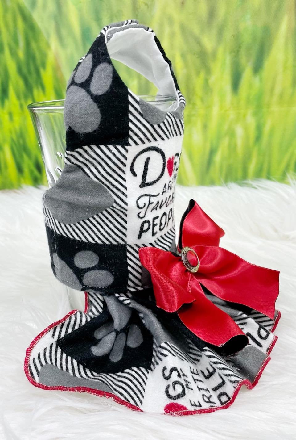Dog Harness Dress Dog are my favorite People  Cotton Lined Machine washable Next Day Shipping