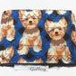 Dog Belly Band Diaper Blue Yorkie Marking Incontinence  Washable Reusable Waterproof Wrap Extra wide
