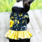 Dog Cat Pet Ruffle Harness Vest Sunflowers Queen Bee Washable Next Day Shipping