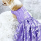 Purple Petal Lace Gown Pet Dress Elegant.